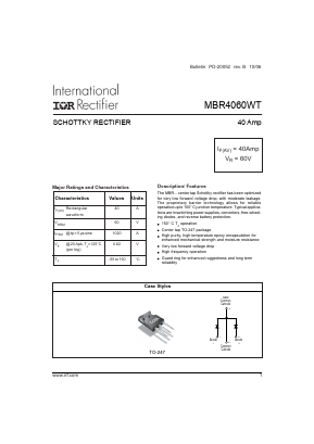 MBR4060WT Datasheet PDF International Rectifier