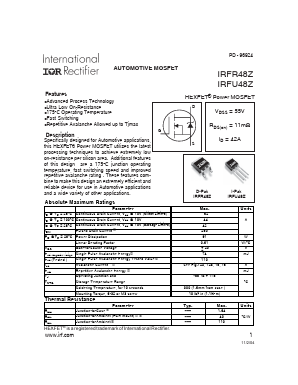 IRFU48Z Datasheet PDF International Rectifier