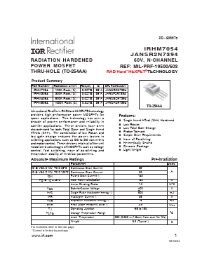 IRHM3054 Datasheet PDF International Rectifier