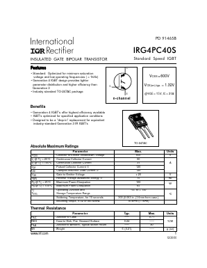 IRG4PC40S Datasheet PDF International Rectifier