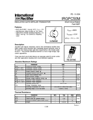 IRGPC50M Datasheet PDF International Rectifier