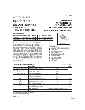 IRHM93064 Datasheet PDF International Rectifier