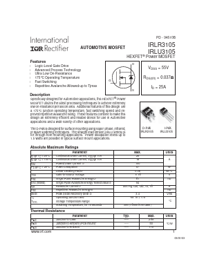 IRLR3105 Datasheet PDF International Rectifier