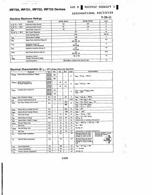 IRF720 Datasheet PDF International Rectifier