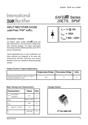 20ETS12SPBF Datasheet PDF International Rectifier
