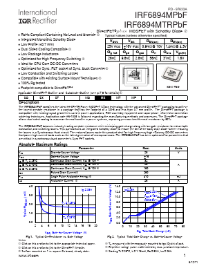 IRF6894MPBF Datasheet PDF International Rectifier