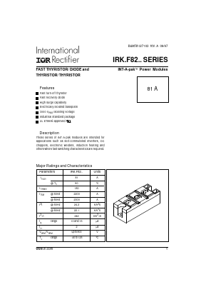 IRKTF82-08HN Datasheet PDF International Rectifier