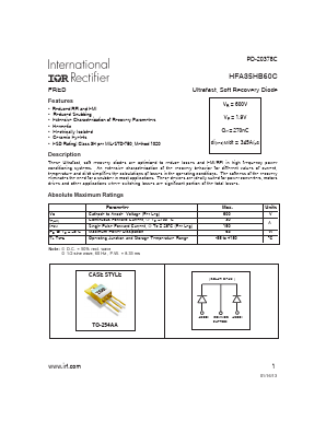 HFA35HB60CSCV Datasheet PDF International Rectifier