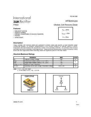 HFB25HJ20 Datasheet PDF International Rectifier