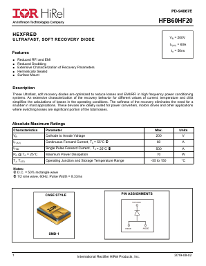 HFB60HF20 Datasheet PDF International Rectifier