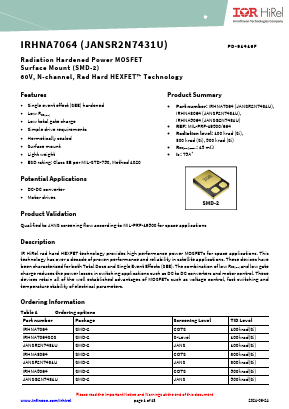 JANSR2N7431U Datasheet PDF International Rectifier