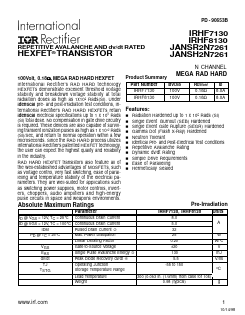 IRHF8130 Datasheet PDF International Rectifier