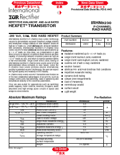 IRHN9230 Datasheet PDF International Rectifier