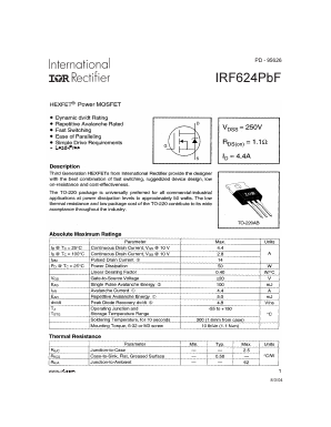 IRF624PBF Datasheet PDF International Rectifier