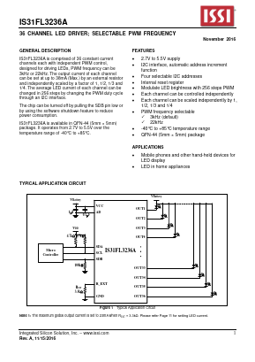 IS31FL3236A Datasheet PDF Integrated Silicon Solution