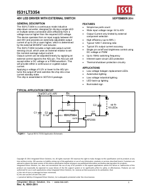 IS31LT3354-STLS2-TR Datasheet PDF Integrated Silicon Solution