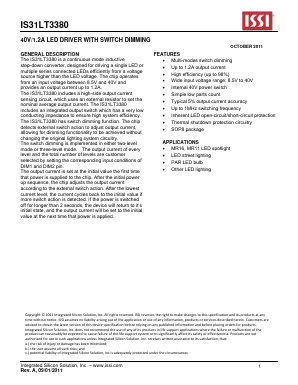 IS31LT3380 Datasheet PDF Integrated Silicon Solution