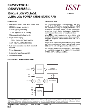 IS62WV1288ALL Datasheet PDF Integrated Silicon Solution