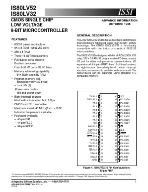 IS80LV52 Datasheet PDF Integrated Silicon Solution