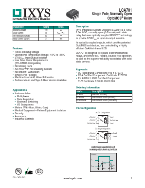 LCA701S Datasheet PDF IXYS CORPORATION