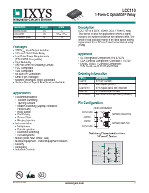 LCC110P Datasheet PDF IXYS CORPORATION