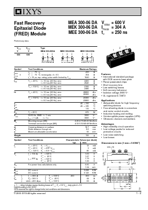 MEA300-06DA Datasheet PDF IXYS CORPORATION