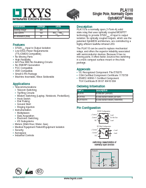 PLA110 Datasheet PDF IXYS CORPORATION