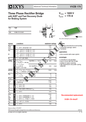 VVZB170-16NO1 Datasheet PDF IXYS CORPORATION