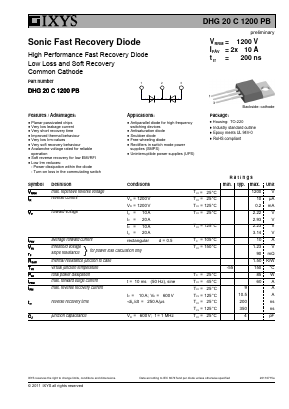 DHG20C1200PB Datasheet PDF IXYS CORPORATION