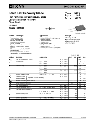 DHG30I1200HA Datasheet PDF IXYS CORPORATION