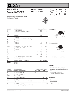 IXTP2N60P Datasheet PDF IXYS CORPORATION