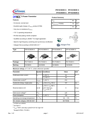 16CNE8N Datasheet PDF Infineon Technologies