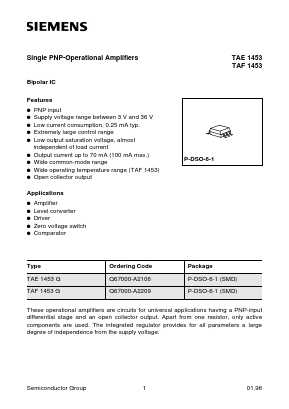 TAE1453 Datasheet PDF Infineon Technologies