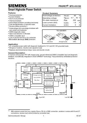 BTS410D2 Datasheet PDF Infineon Technologies