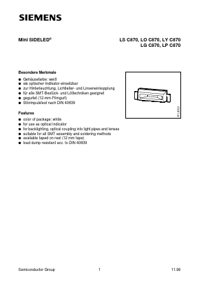 LSC870 Datasheet PDF Infineon Technologies