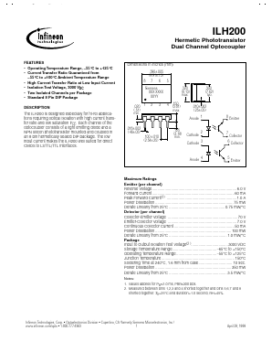 ILH200 Datasheet PDF Infineon Technologies