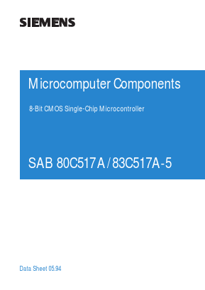 SAB83C517A-5N18 Datasheet PDF Infineon Technologies
