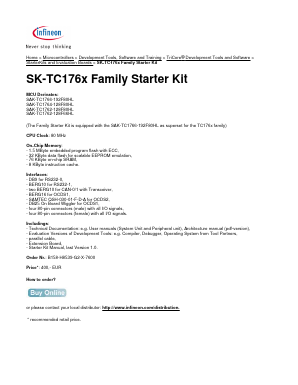 SAK-TC1766-192F80HL Datasheet PDF Infineon Technologies