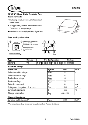 SEMD12 Datasheet PDF Infineon Technologies