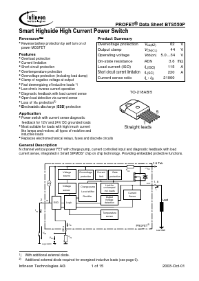 BTS550P Datasheet PDF Infineon Technologies
