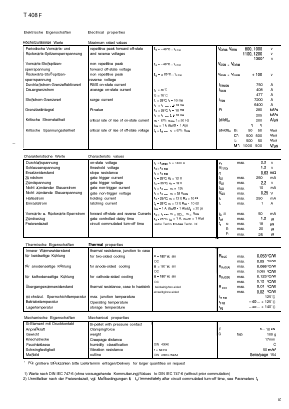 T408F Datasheet PDF Infineon Technologies