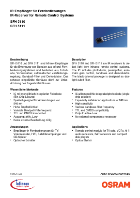 SFH5111-30 Datasheet PDF Infineon Technologies