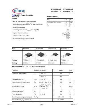IPS06N03LAG Datasheet PDF Infineon Technologies