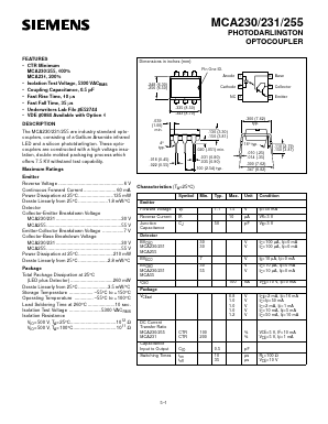 MCA230 Datasheet PDF Infineon Technologies
