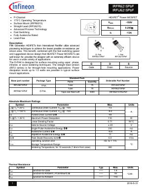 IRFR6215TRLPBF Datasheet PDF Infineon Technologies