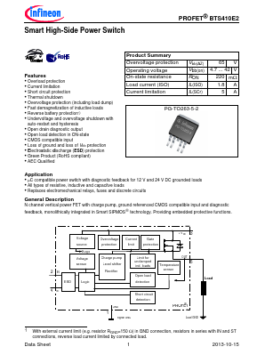 BTS410E2 Datasheet PDF Infineon Technologies