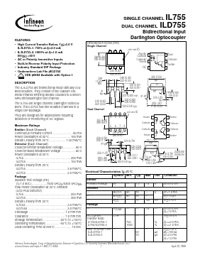 IL755 Datasheet PDF Infineon Technologies