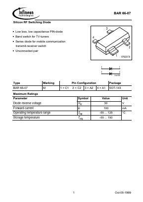 BAR65-07 Datasheet PDF Infineon Technologies