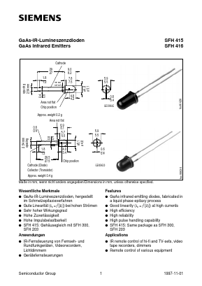 SFH416-R Datasheet PDF Infineon Technologies