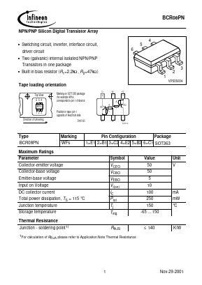 BCR08PN Datasheet PDF Infineon Technologies